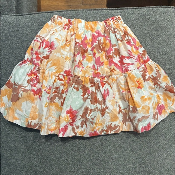Abercrombie & Fitch Floral Mini Skirt - Orange, Pink, Cream Size XS - Picture 4 of 4